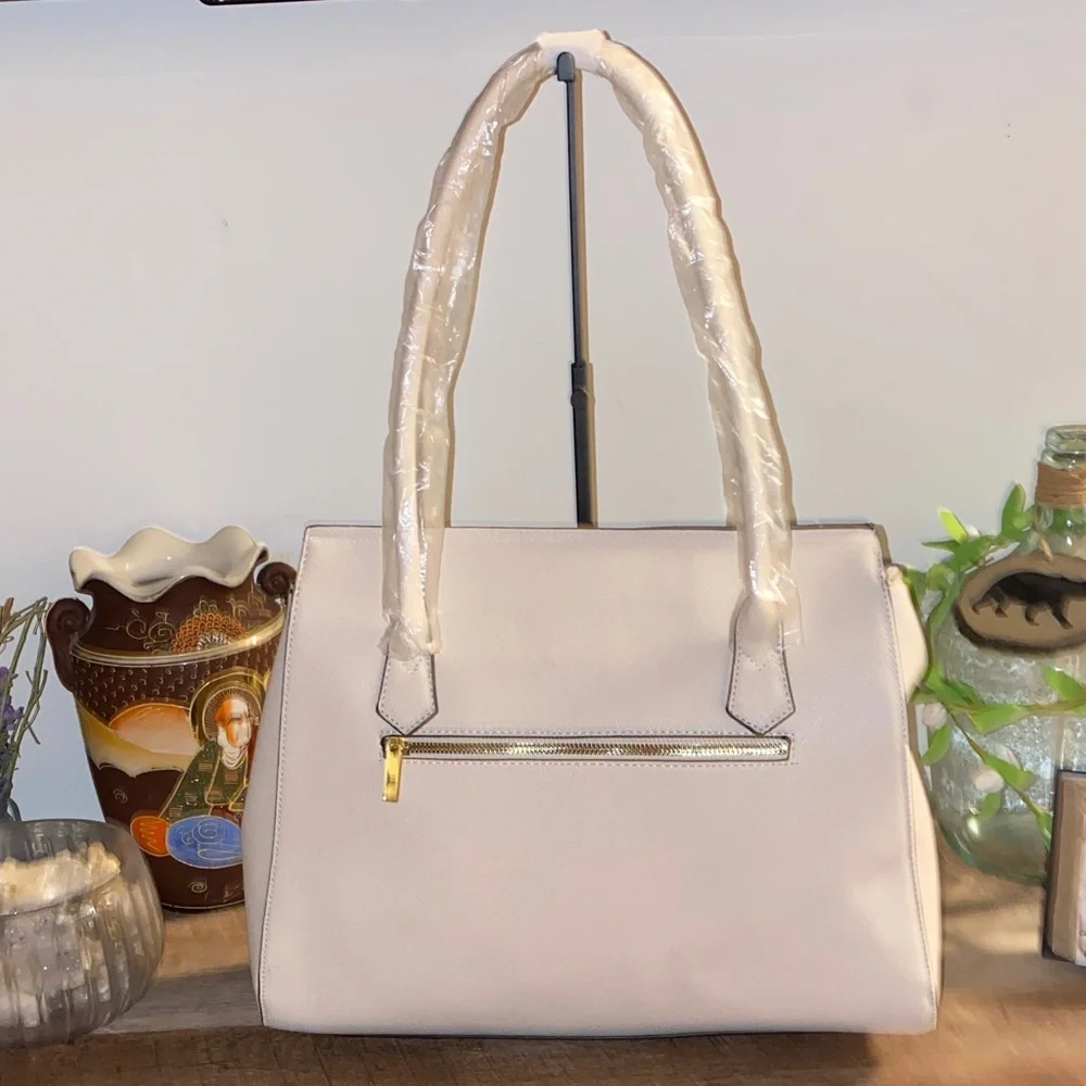 NWT!! London Fog Large Maille Tote Shoulder Bag 100th Anniversary Cream Caviar - Picture 8 of 14